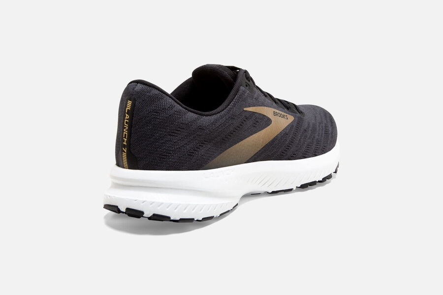 Brooks Running Shoes - Launch 7 Road Mens - Black/Gold - ISO-041785